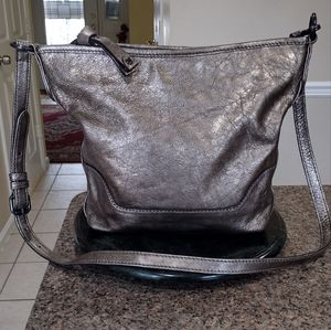 Frye Melissa Champagne small Leather Hobo Cross body